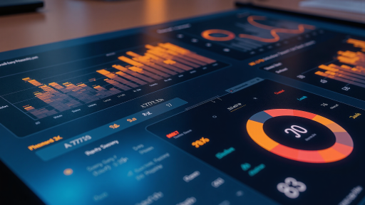 银行内部系统界面，显示数据分析图表，现代化UI设计，专业金融软件界面